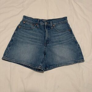The Perfect Mid-Length High-Waisted Denim Shorts